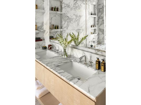Bathroom, Interior, Marble Walls