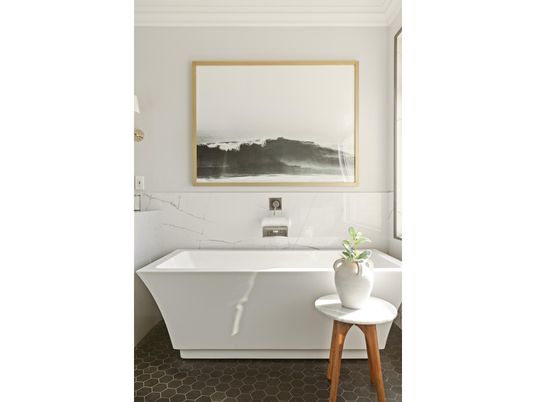 Bathroom, Free Standing Baths, Interior, Marble Walls