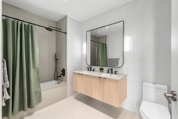 Bathroom, Dual Sink Vanities, Interior, Recessed Lighting