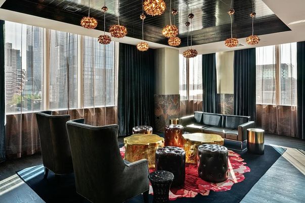Interior, Living room, Pendant Lights, Wood Texture Flooring