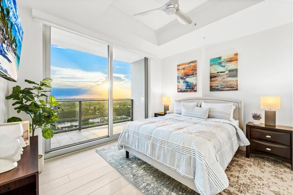 Bedroom, Interior, Water, Wood Texture Flooring