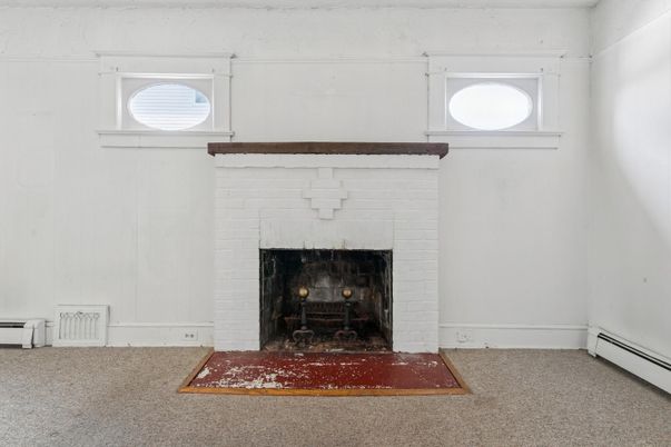 Empty room, Fireplace, Interior