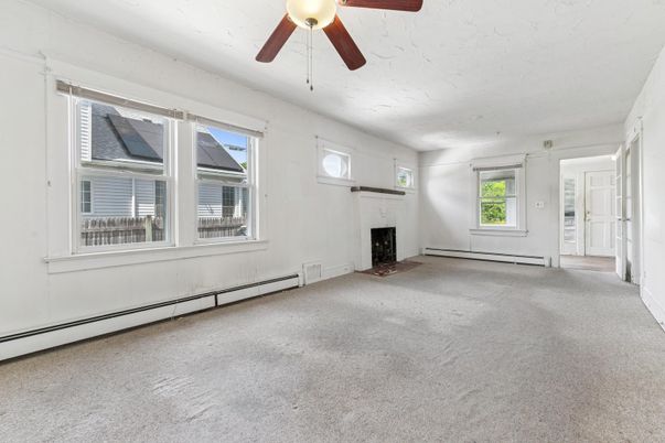 Empty room, Fireplace, Interior