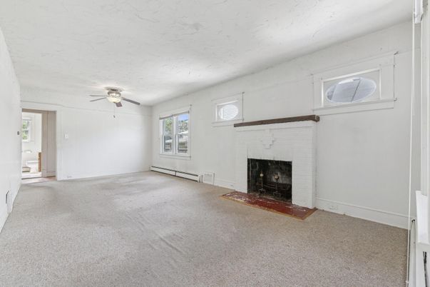 Empty room, Fireplace, Interior