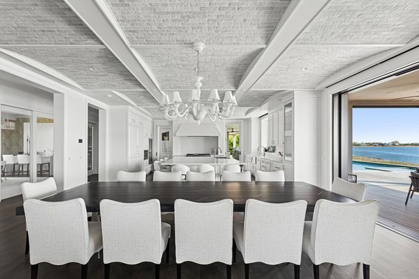 Chandelier, Dining room, Interior, Kitchen, Water, Wood Texture Flooring