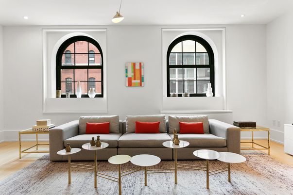 Interior, Living room, Pendant Lights, Recessed Lighting, Wood Texture Flooring