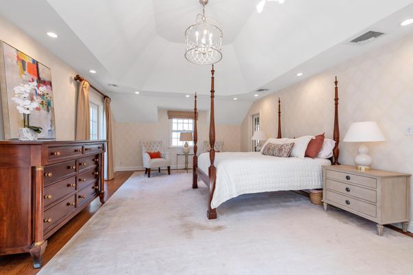 Bedroom, Interior, Pendant Lights, Recessed Lighting