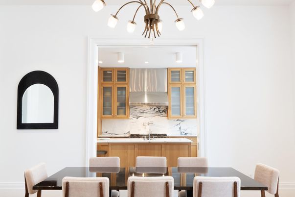 Dining room, Interior, Kitchen, Marble Walls