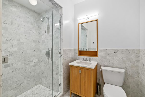Bathroom, Glass Shower, Interior, Marble, Marble Walls