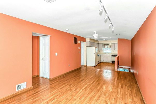 Empty room, Interior, Kitchen, Wood Texture Flooring