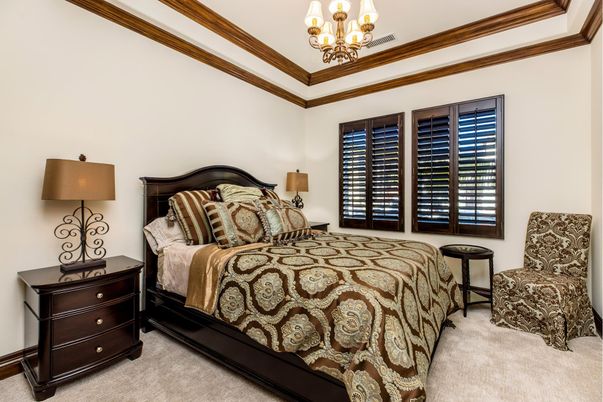 Bedroom, Chandelier, Interior