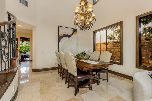 Chandelier, Dining room, Interior, Recessed Lighting