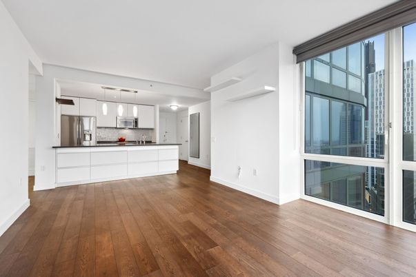Interior, Kitchen, Pendant Lights, Stainless Steel Appliances, Wood Texture Flooring