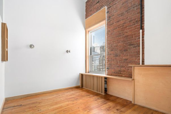 Empty room, Interior, Stone Walls, Wood Texture Flooring