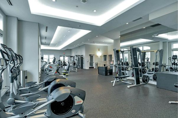 Fitness Equipment, Gym, Interior, Recessed Lighting