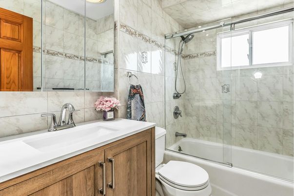 Bathroom, Glass Shower, Interior, Marble Walls