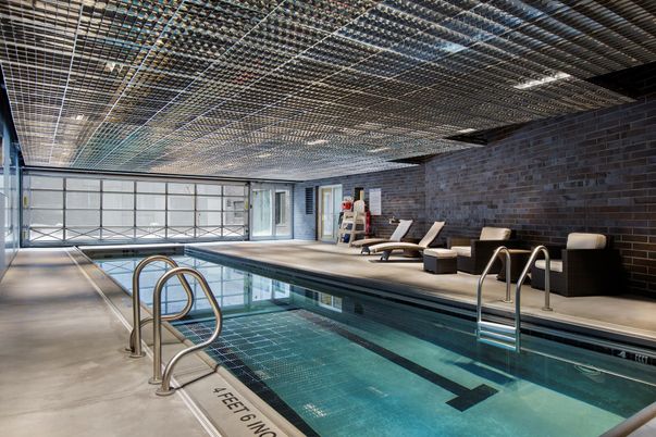 Interior, Pool, Stone Walls
