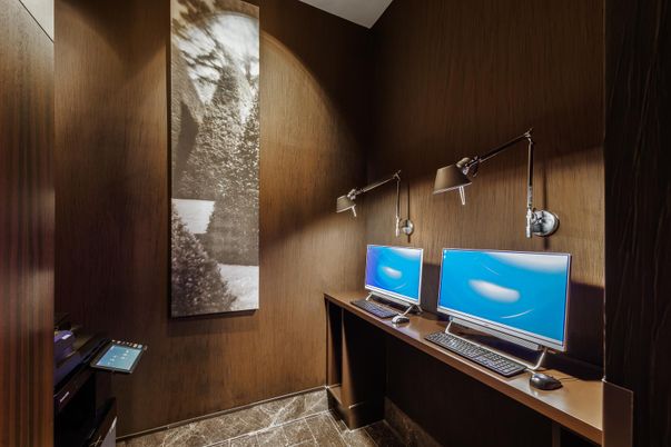 Home Office, Interior, Wooden Walls