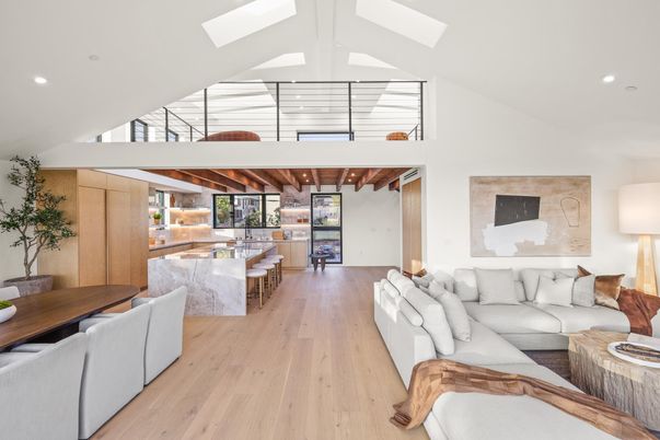 Dining room, Interior, Kitchen, Living room, Pendant Lights, Recessed Lighting, Wood Texture Flooring