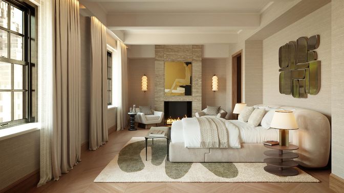 Fireplace, Interior, Living room, Stone Walls, Wood Texture Flooring