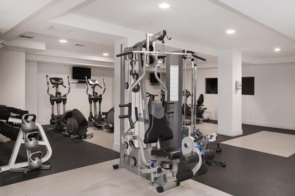 Fitness Equipment, Gym, Interior, Recessed Lighting