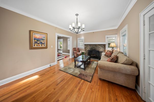 Chandelier, Fireplace, Interior, Living room, Wood Texture Flooring