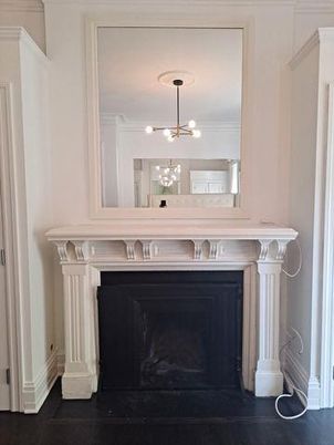 Fireplace, Interior, Pendant Lights, Wood Texture Flooring