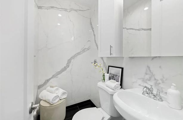 Bathroom, Interior, Marble Walls