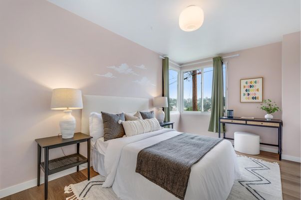Bedroom, Interior, Wood Texture Flooring