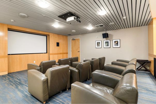 Home Theatre Room, Interior, Projection Screen, Recessed Lighting, Theatre Room, Wooden Walls