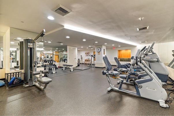 Fitness Equipment, Gym, Interior, Recessed Lighting