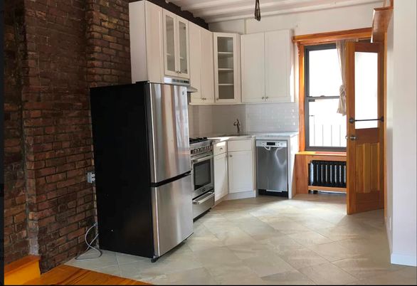Interior, Kitchen, Stainless Steel Appliances, Stone Walls