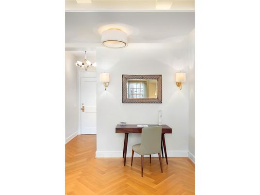 Chandelier, Home Office, Interior, Wood Texture Flooring