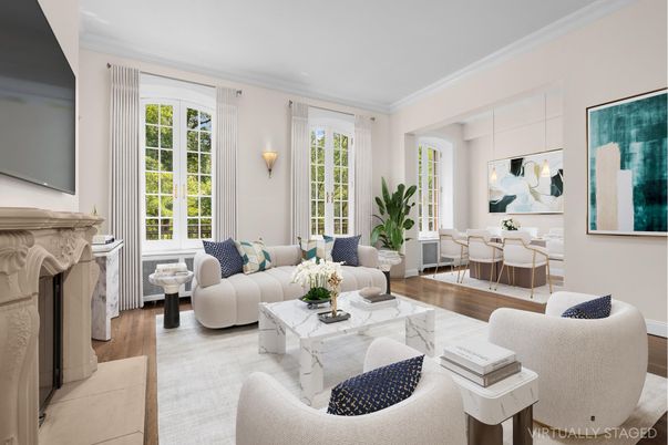 Dining room, Fireplace, Interior, Living room, Wood Texture Flooring