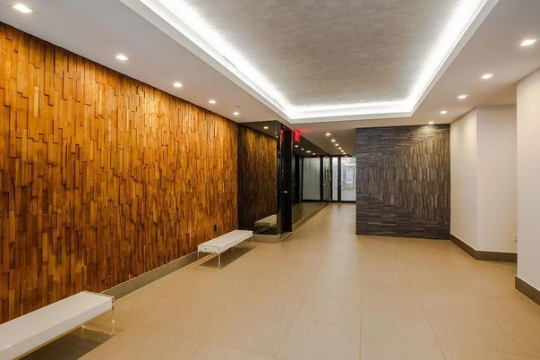 Elevator, Interior, Recessed Lighting, Wooden Walls