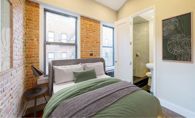 Bathroom, Bedroom, Interior, Stone Walls, Wood Texture Flooring