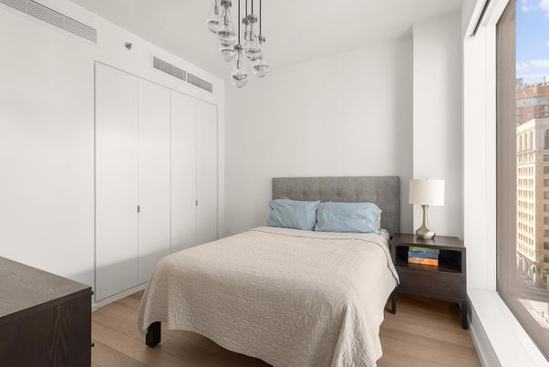 Bedroom, Interior, Pendant Lights, Wood Texture Flooring
