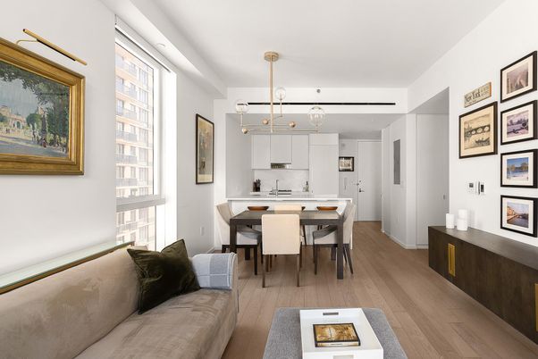 Dining room, Interior, Kitchen, Pendant Lights, Wood Texture Flooring