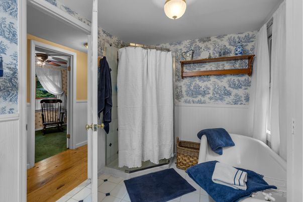 Bathroom, Interior, Wood Texture Flooring