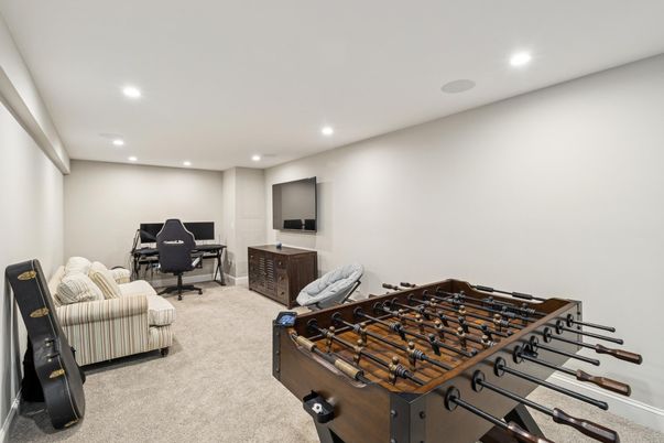 Game Room, Home Office, Interior, Recessed Lighting