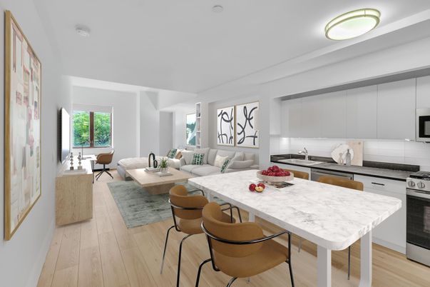 Interior, Kitchen, Living room, Wood Texture Flooring
