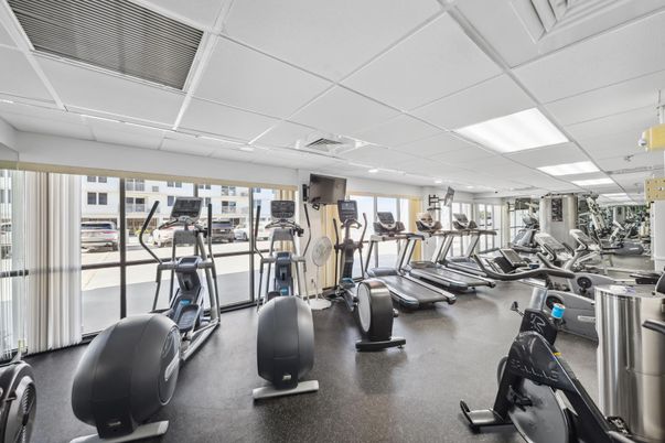 Fitness Equipment, Gym, Interior, Recessed Lighting