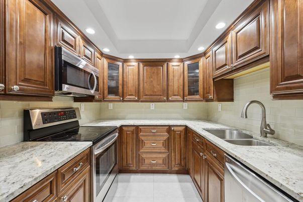 Interior, Kitchen, Recessed Lighting, Stainless Steel Appliances