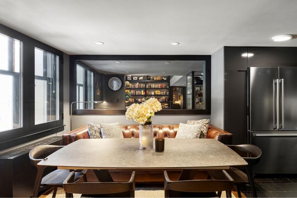 Dining room, Interior, Recessed Lighting