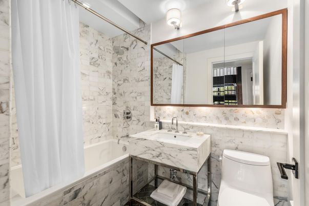 Bathroom, Interior, Marble Walls