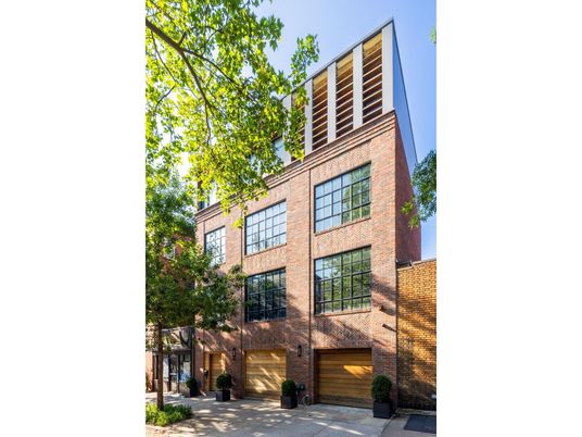 Attached, Exterior, Facade, Brick Facade, Rowhouse
