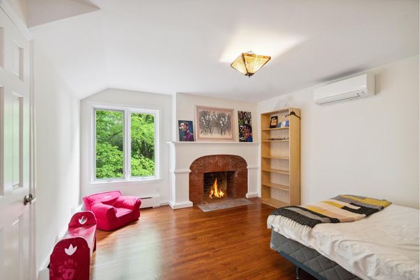 Fireplace, Interior, Wood Texture Flooring