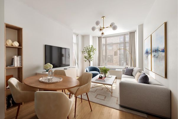 Dining room, Interior, Living room, Pendant Lights, Wood Texture Flooring