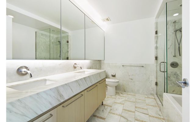 Bathroom, Glass Shower, Interior, Marble, Marble Walls