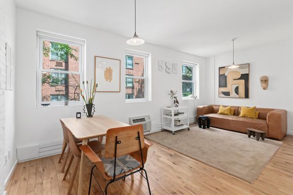 Dining room, Interior, Living room, Pendant Lights, Wood Texture Flooring